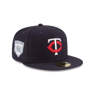 Blue Minnesota Twins Hat - New Era MLB Inaugural Season 59FIFTY Fitted Caps USA4290867